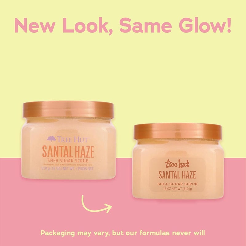 Treehut Santal Haze Shea Sugar Scrub, Exfoliating, Hydrating & Moisturizing Body Scrub with Shea Butter & Nourishing Essential Oils, Smooth & Soften Skin, 18 oz - Image 2